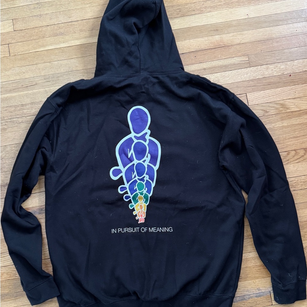 Black Hoodie with Colorful Graphic